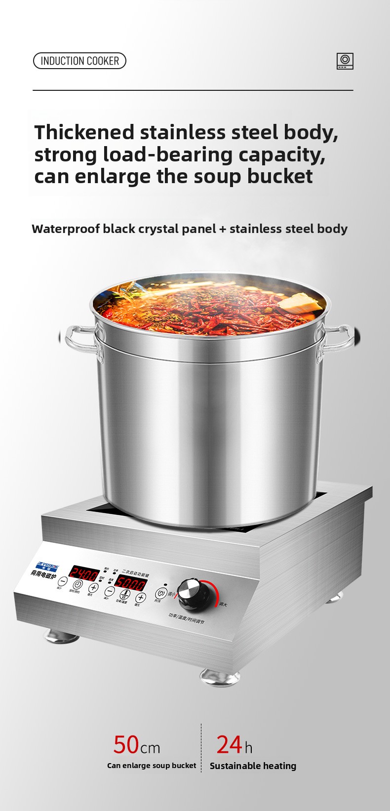 220V Commercial Induction Cook - огляд і ціна Induction Cooktop Portable