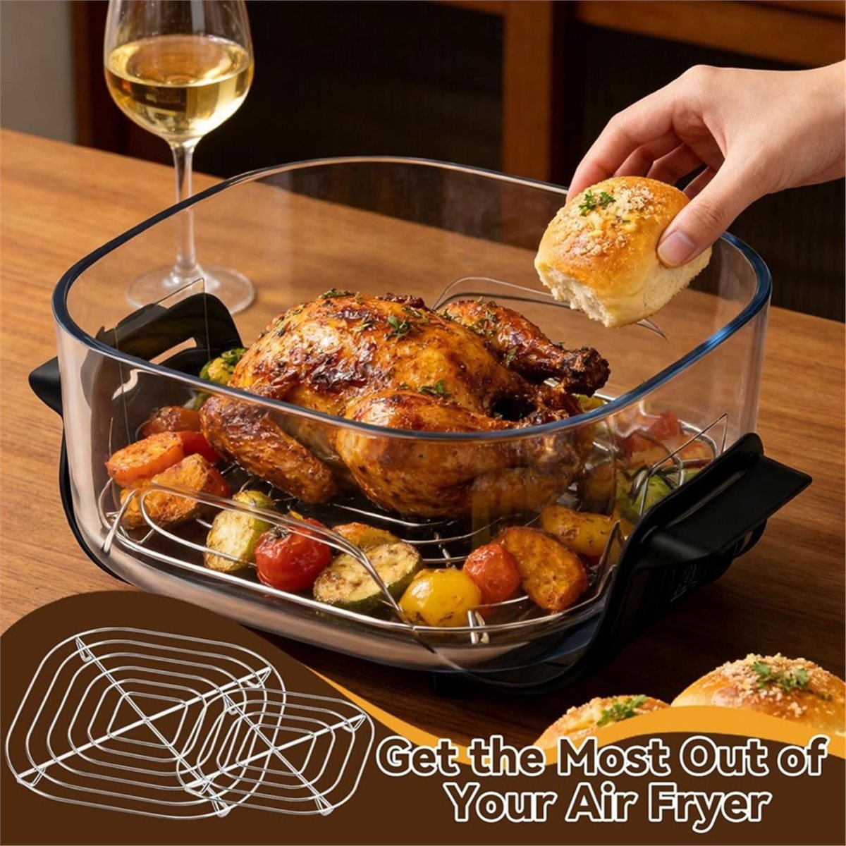 update. 3PCS Stainless Steel R - огляд і ціна Air Fryer